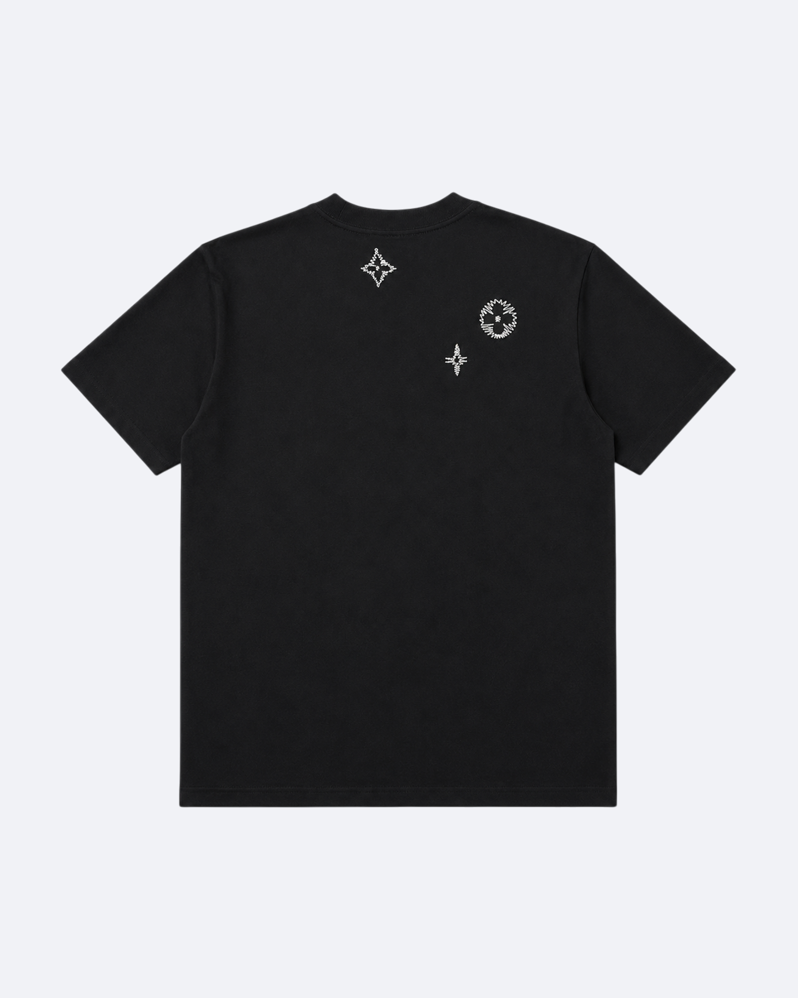 LVTN - Monogram Glitch Embroidery T-Shirt - Black