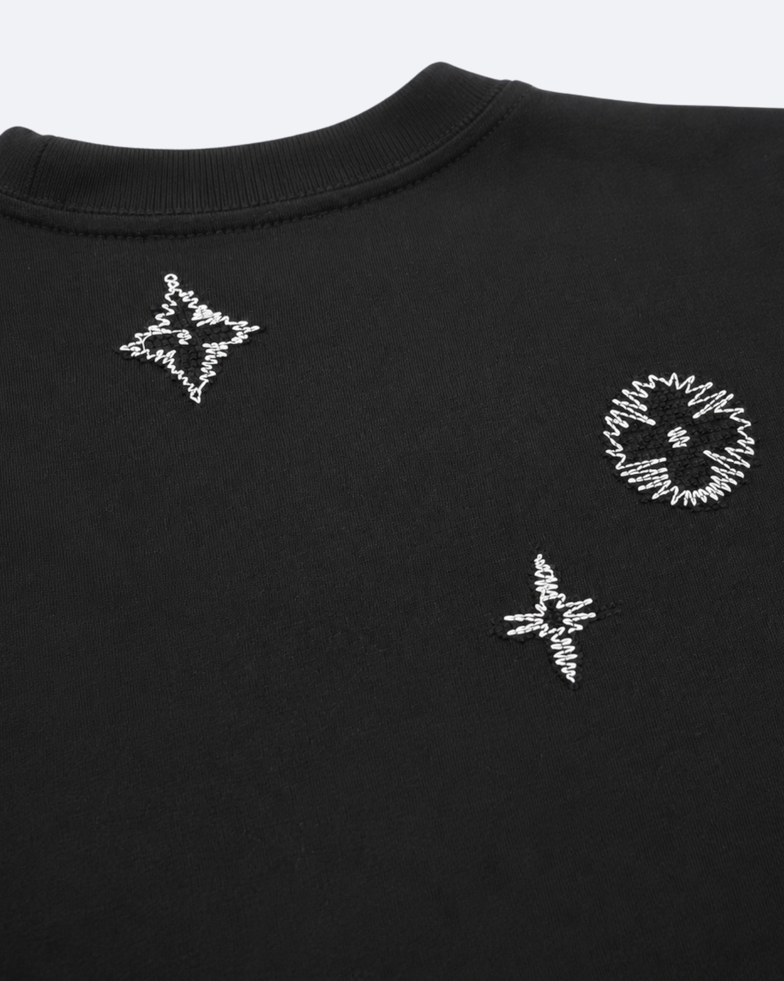 LVTN - Monogram Glitch Embroidery T-Shirt - Black