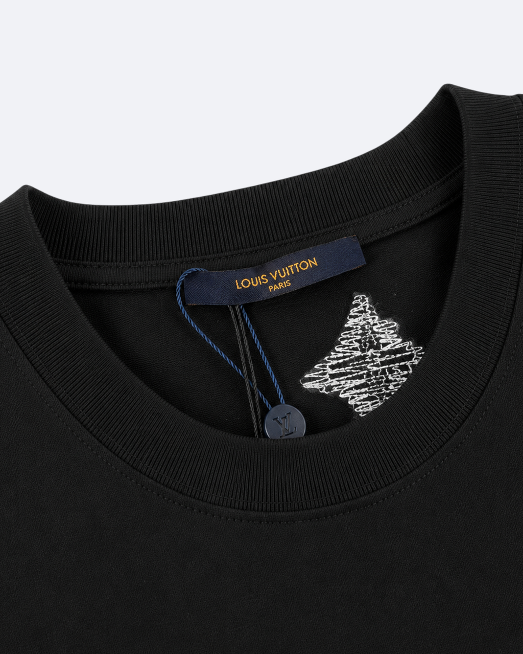 LVTN - Monogram Glitch Embroidery T-Shirt - Black