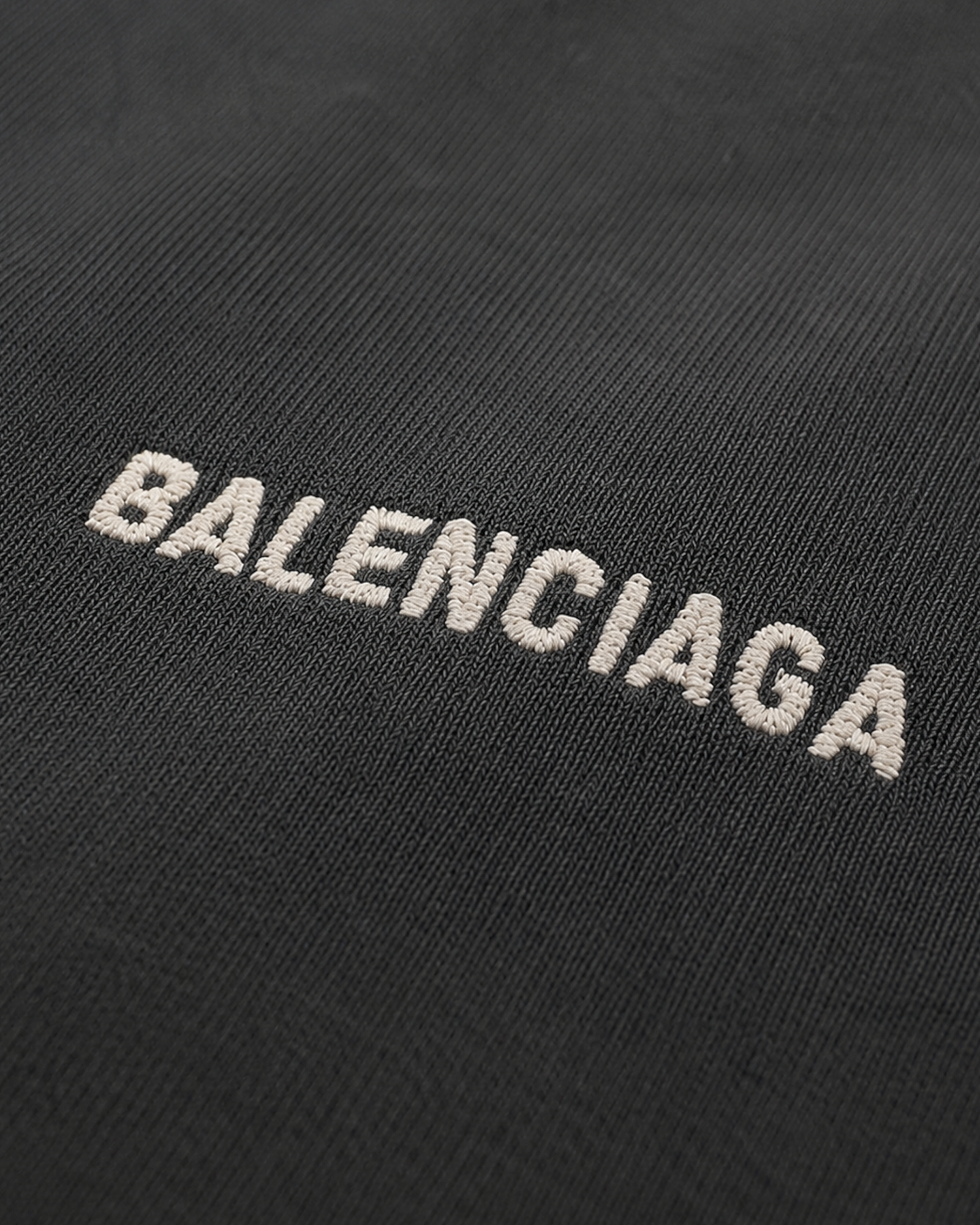 Balenciaga - Classic Logo Distressed T-Shirt - Dark Gray