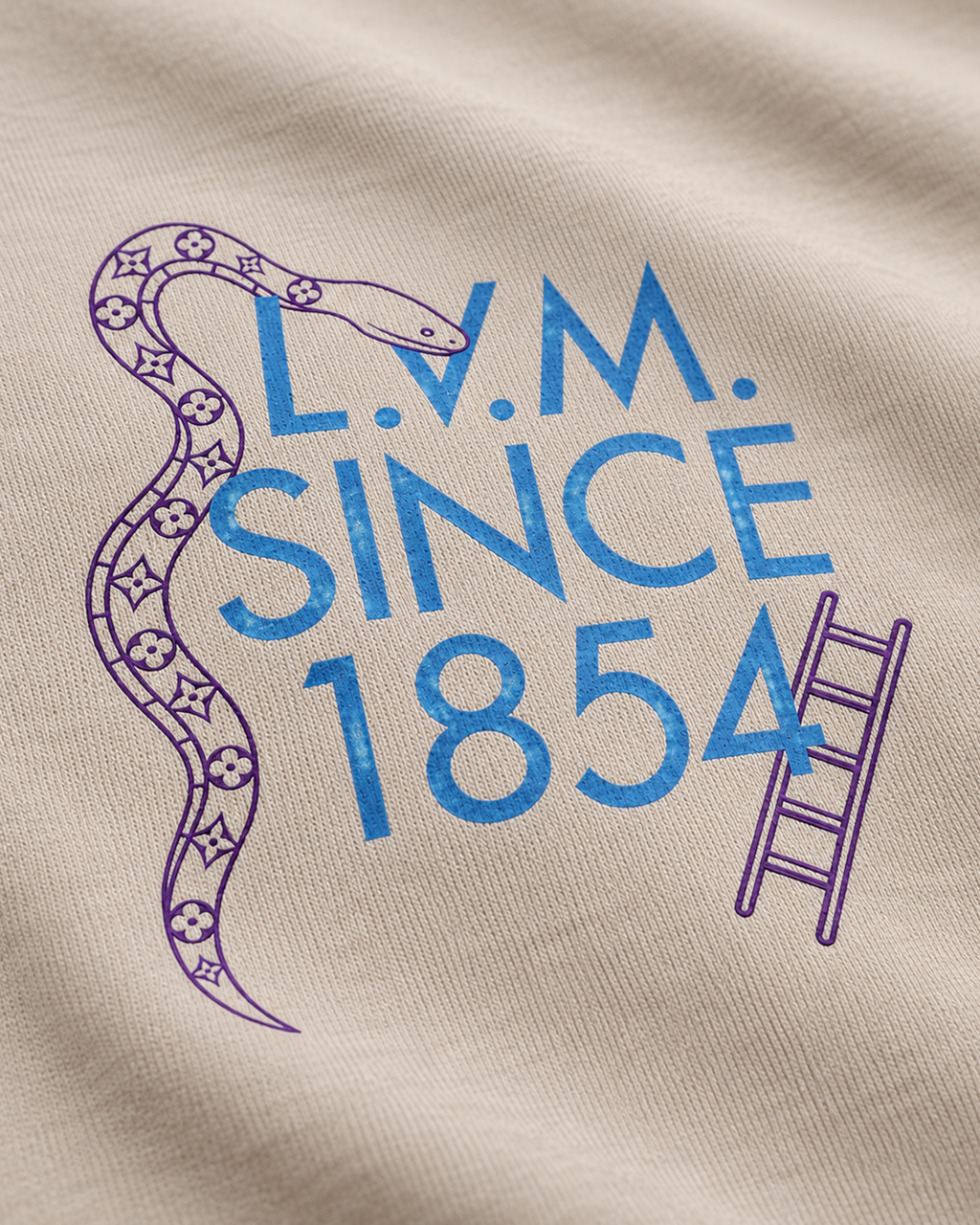 LVTN - Snakes and Ladders T-Shirt - Cream