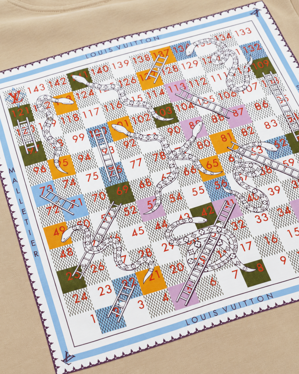 LVTN - Snakes and Ladders T-Shirt - Cream