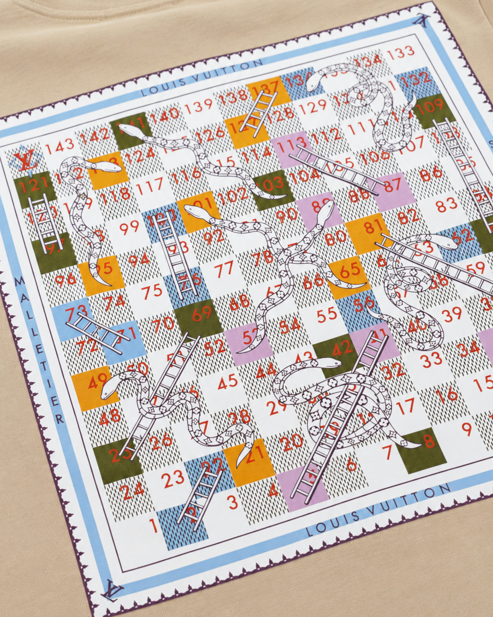 LVTN - Snakes and Ladders T-Shirt - Cream