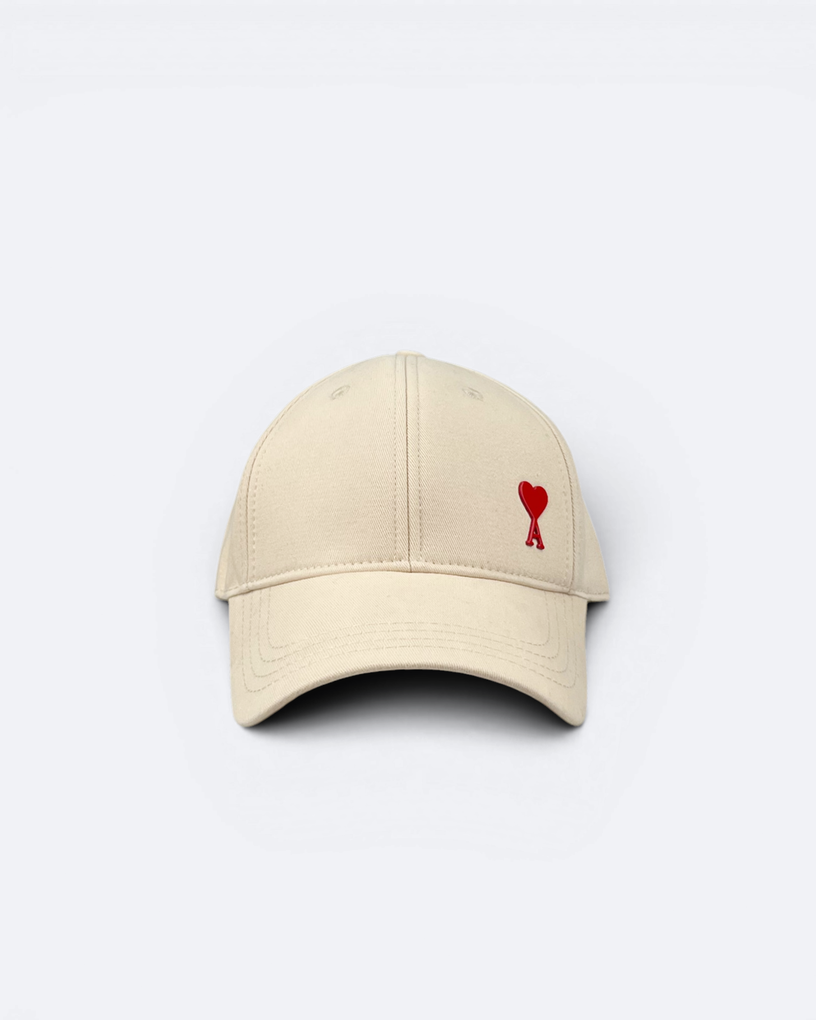 AMI - Red Logo Pin Cap - Cream