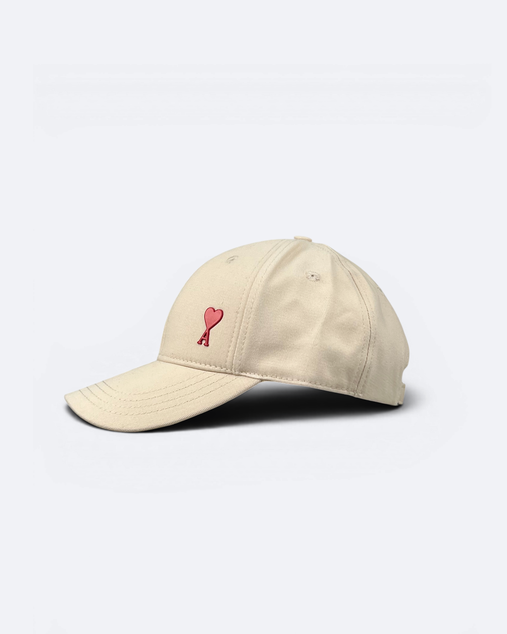 AMI - Red Logo Pin Cap - Cream