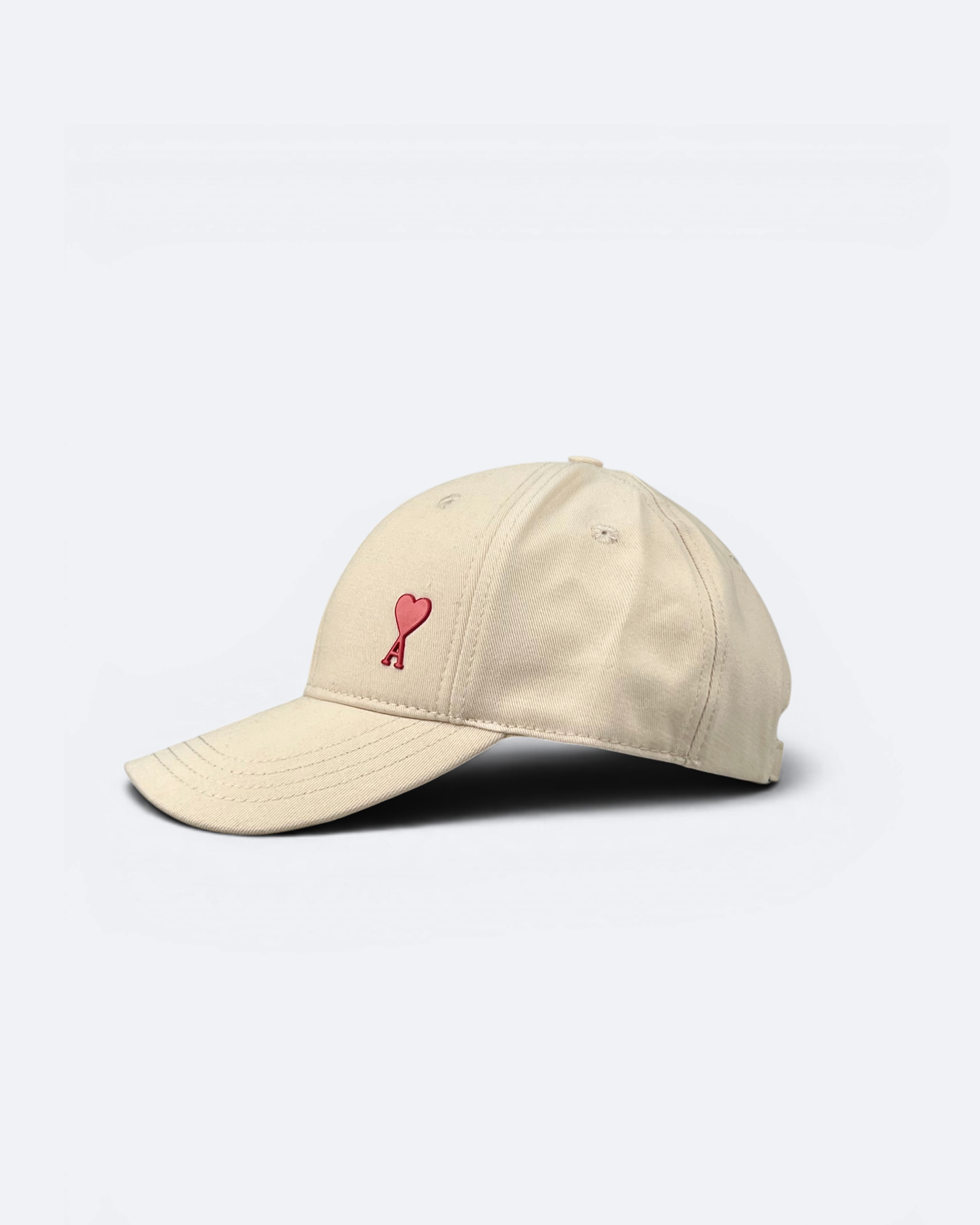 AMI - Red Logo Pin Cap - Cream