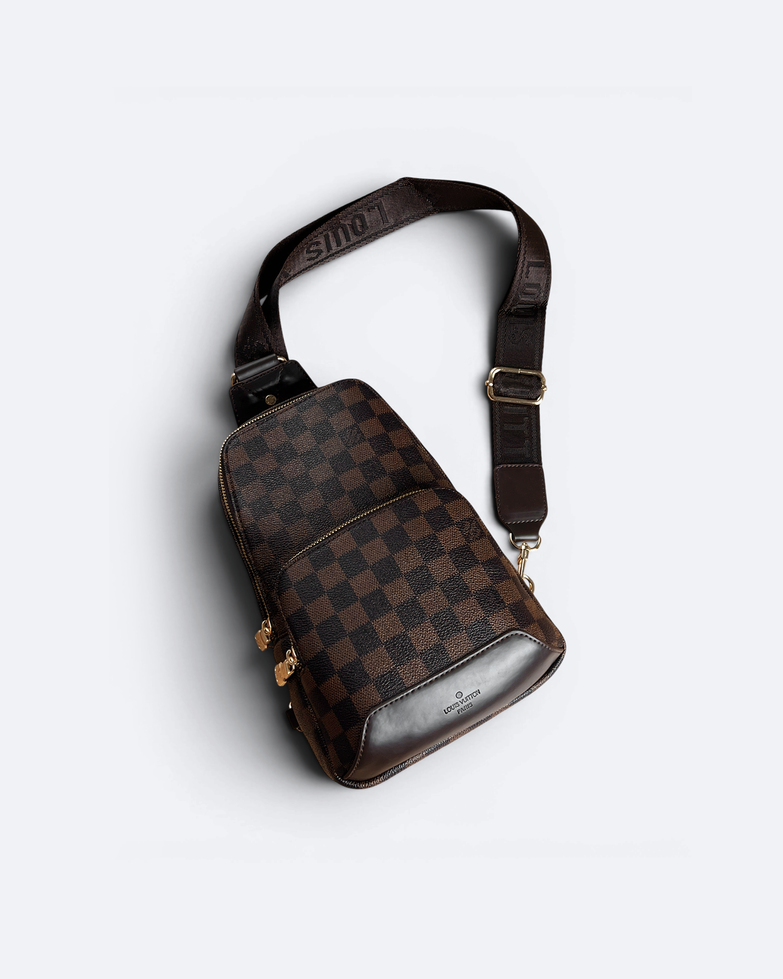 LVTN - Damier Avenue Crossbody Bag - Brown