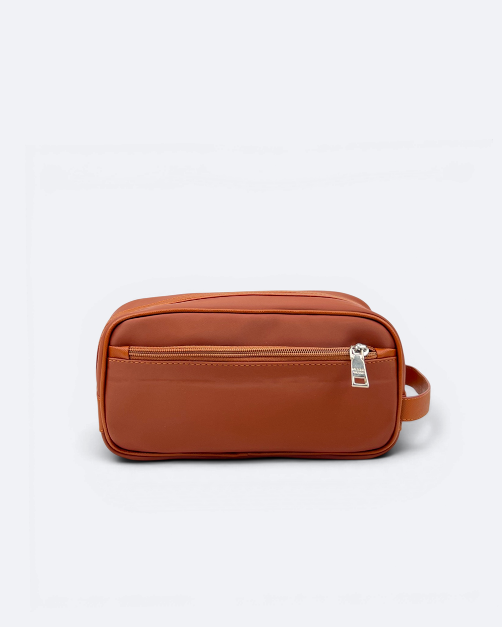 Prada - Logo Plate Hand Pouch Bag - Brown