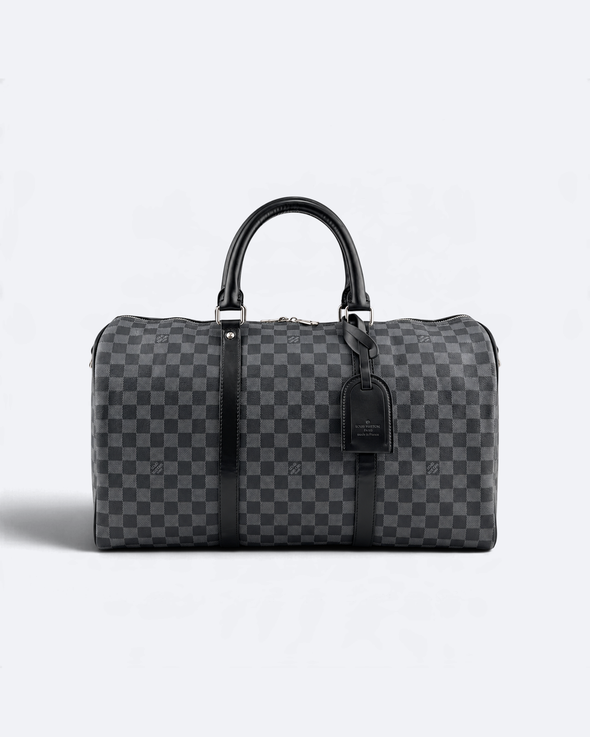 LVTN - Damier Pattern Duffle Bag - Black