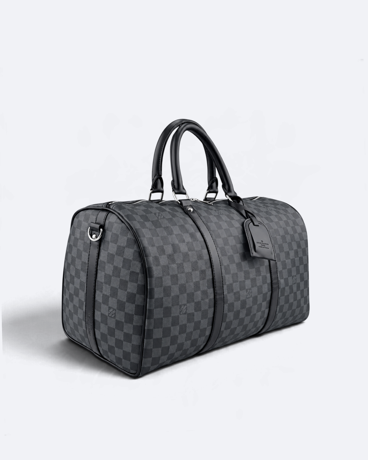 LVTN - Damier Pattern Duffle Bag - Black