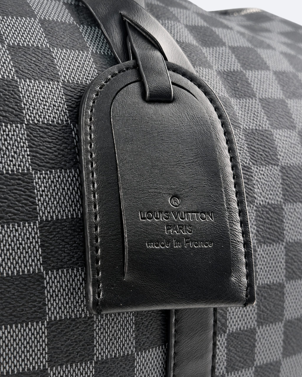 LVTN - Damier Pattern Duffle Bag - Black