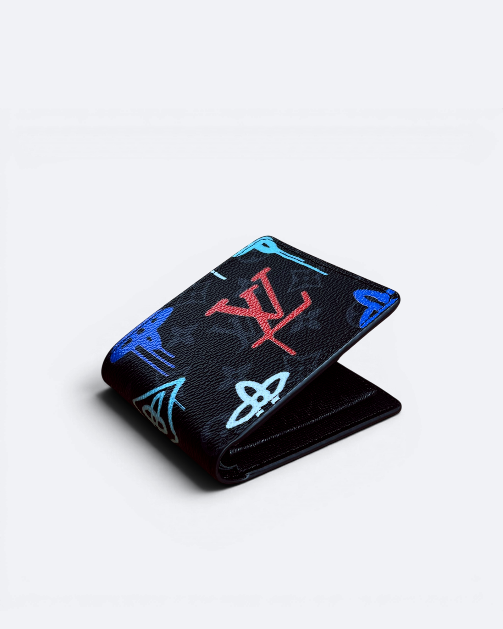 LVTN - Graffiti Monogram Wallet - Black