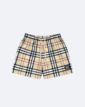 Burberry - Check Pattern Swim Shorts - Beige