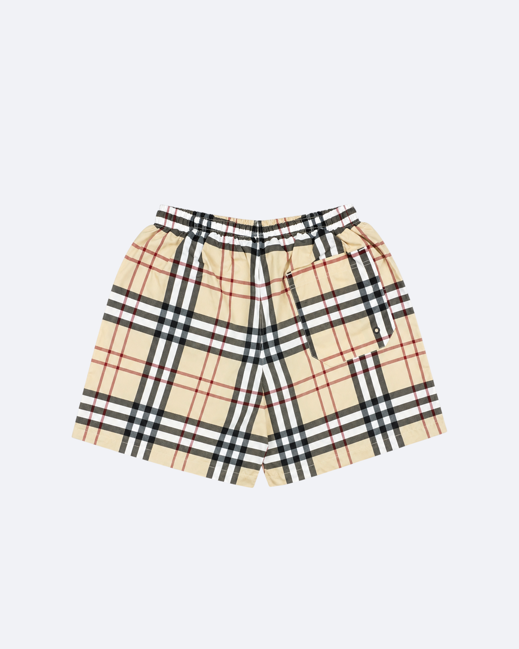 Burberry - Check Pattern Swim Shorts - Beige