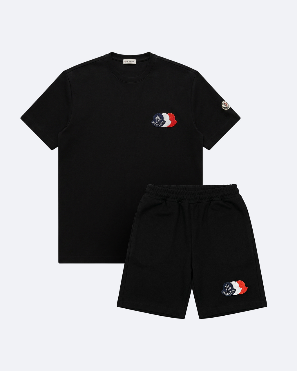 Moncler - Triple Logo Embroidery Summer Set - Black