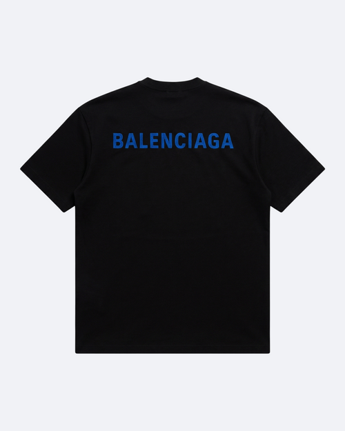 Balenciaga - Blue Logo Embroidery Summer Set - Black