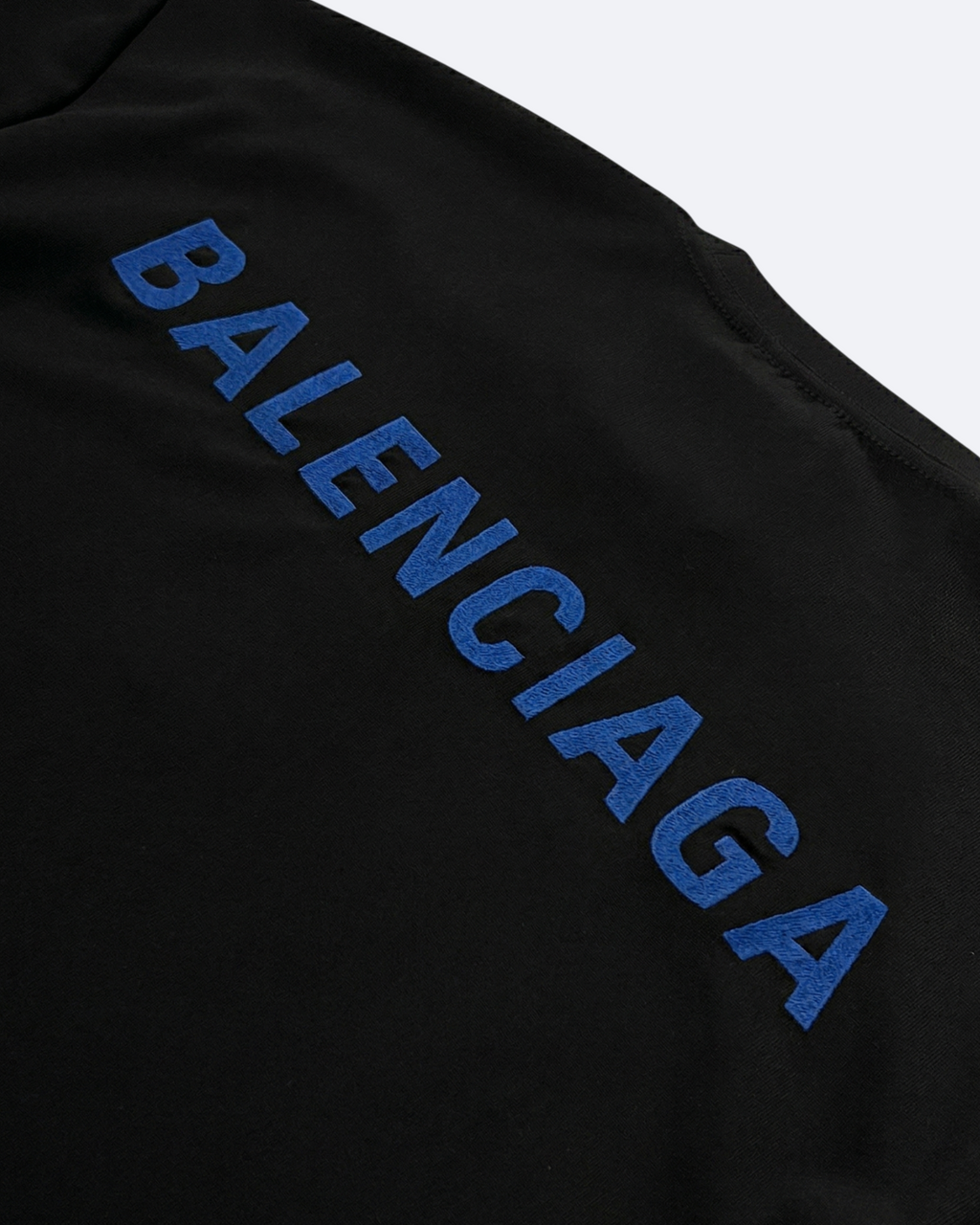 Balenciaga - Blue Logo Embroidery Summer Set - Black