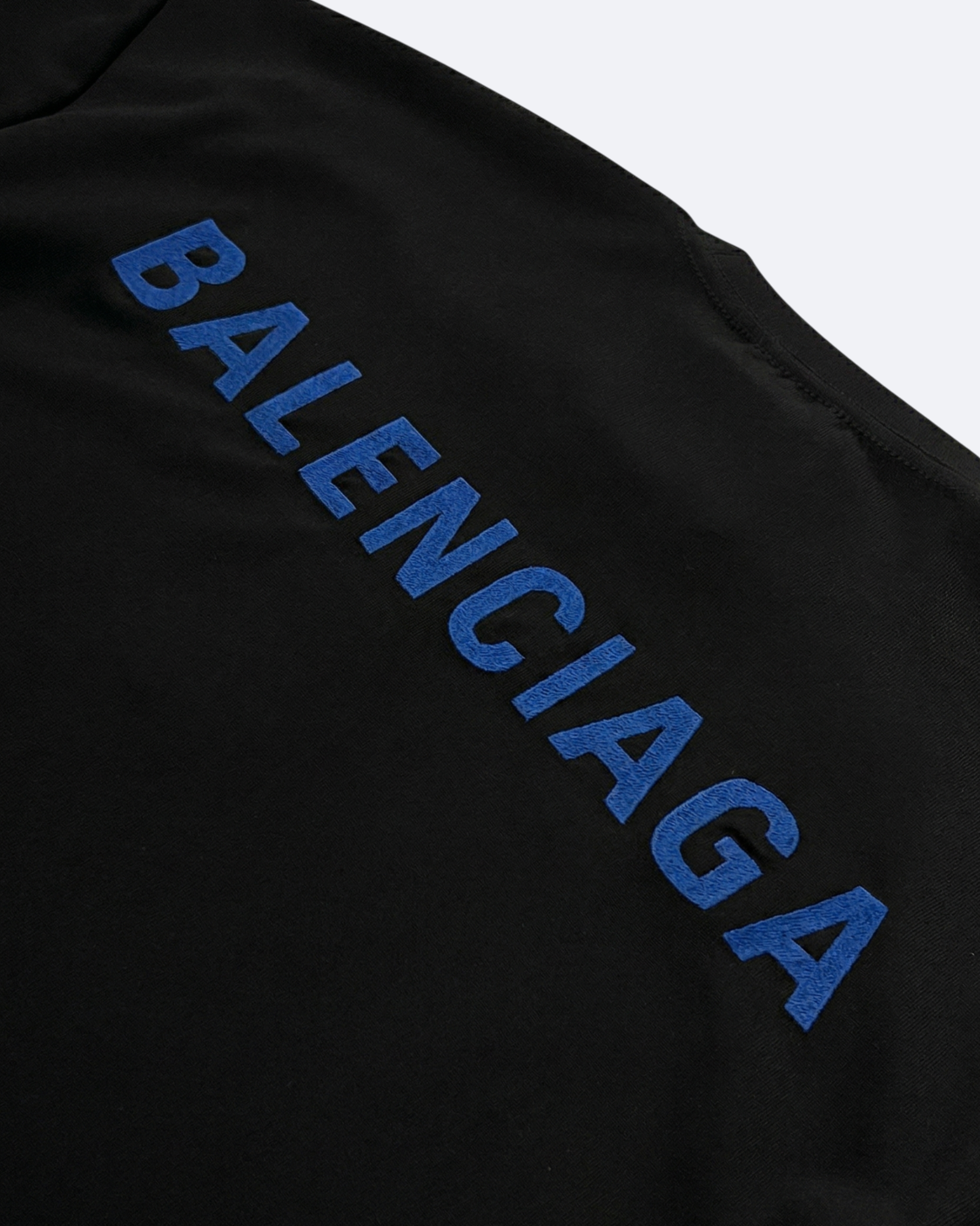 Balenciaga - Blue Logo Embroidery Summer Set - Black
