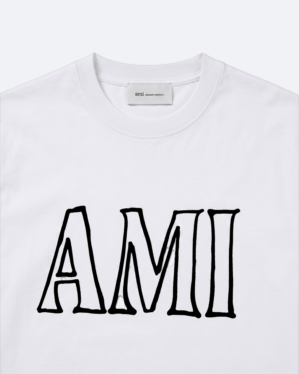 AMI - Outline Logotype T-Shirt - White