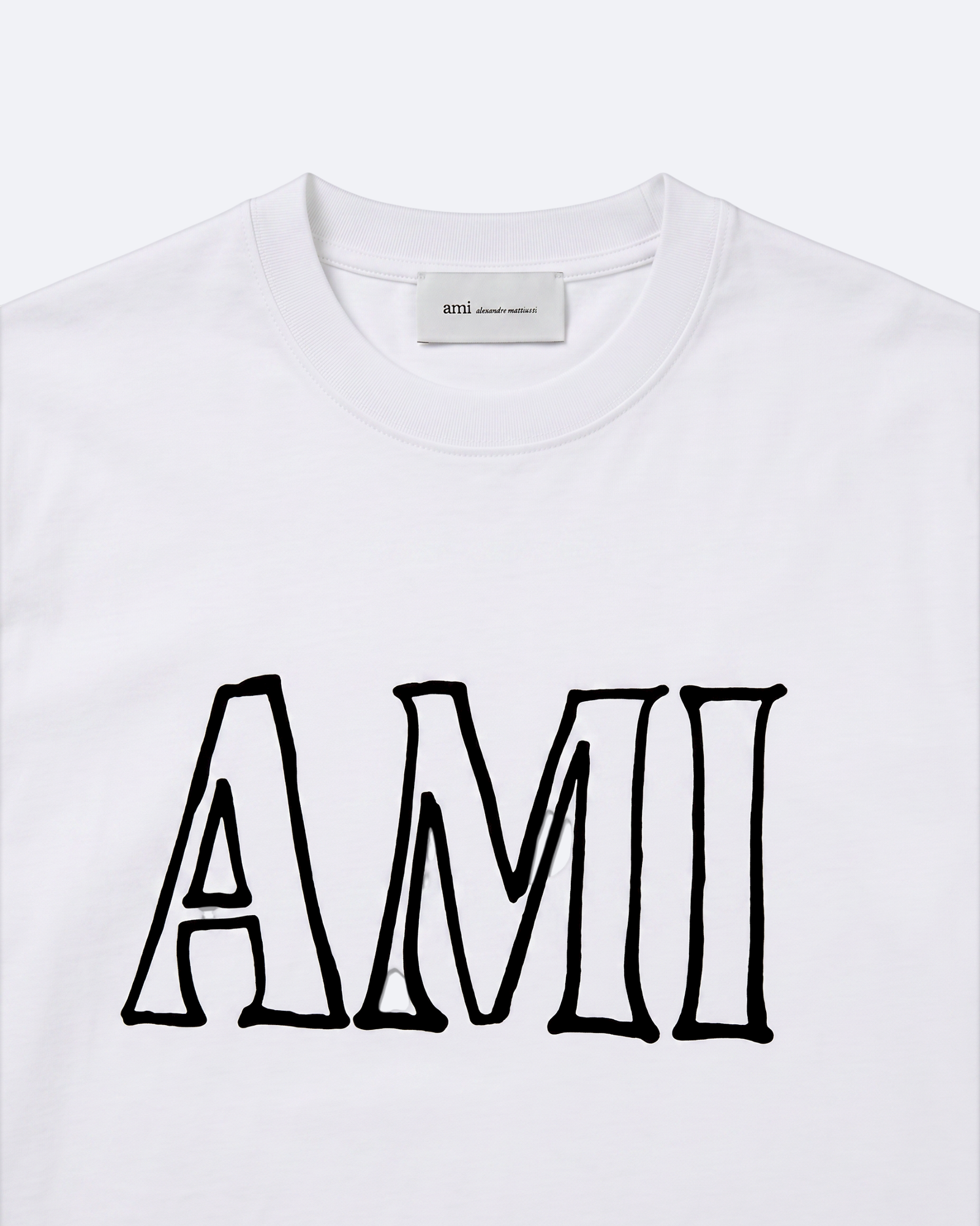 AMI - Outline Logotype T-Shirt - White
