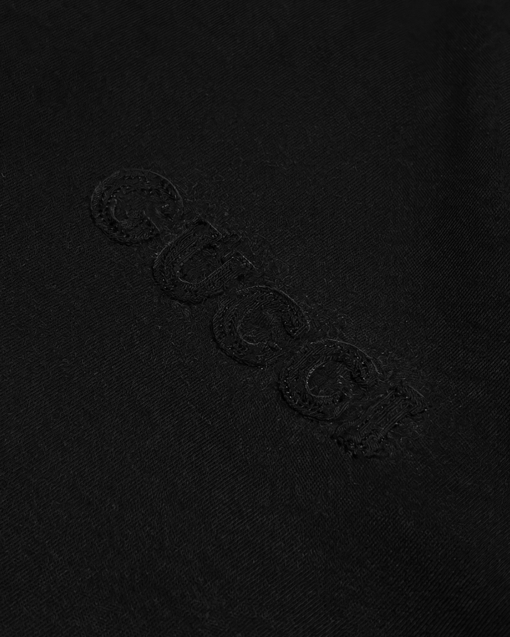Gucci - Black Applique Logo T-Shirt - Black