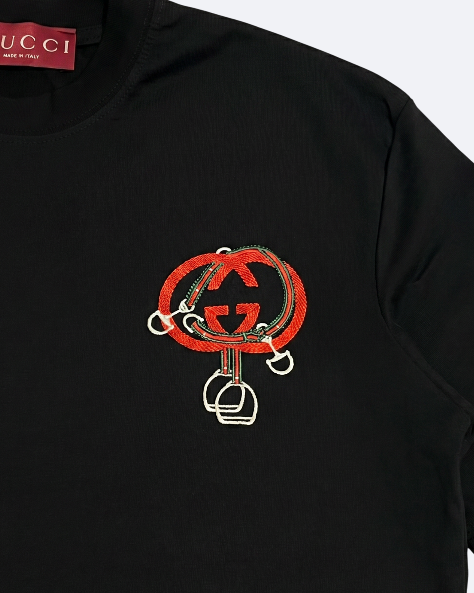 Gucci - Saddle Monogram Embroidery T-Shirt - Black