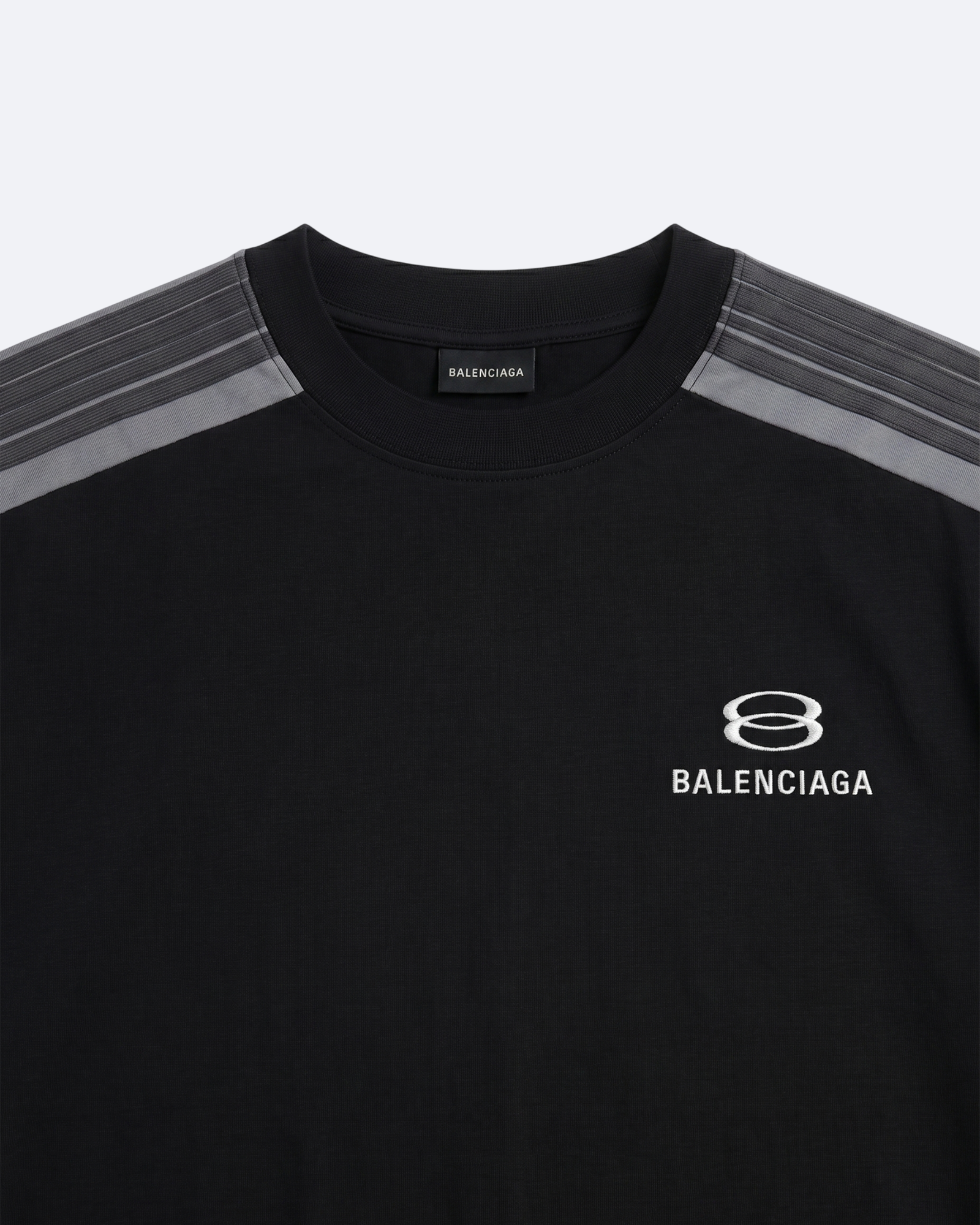 Balenciaga - Sleeve Stripe T-Shirt - Black
