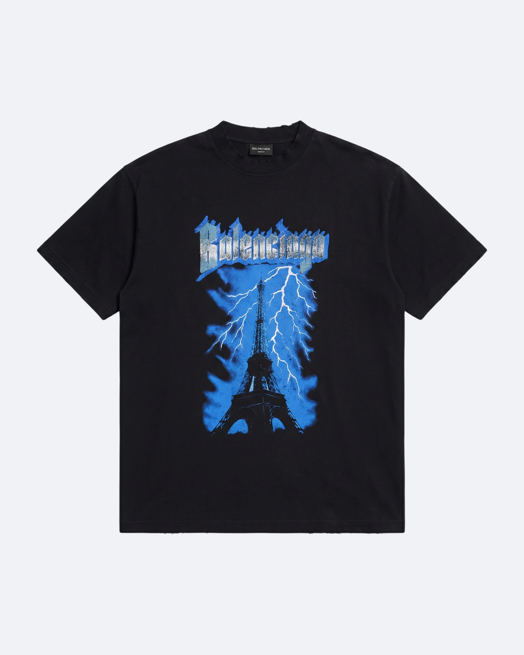 Balenciaga - Paris Lightning Graphic T-Shirt - Black