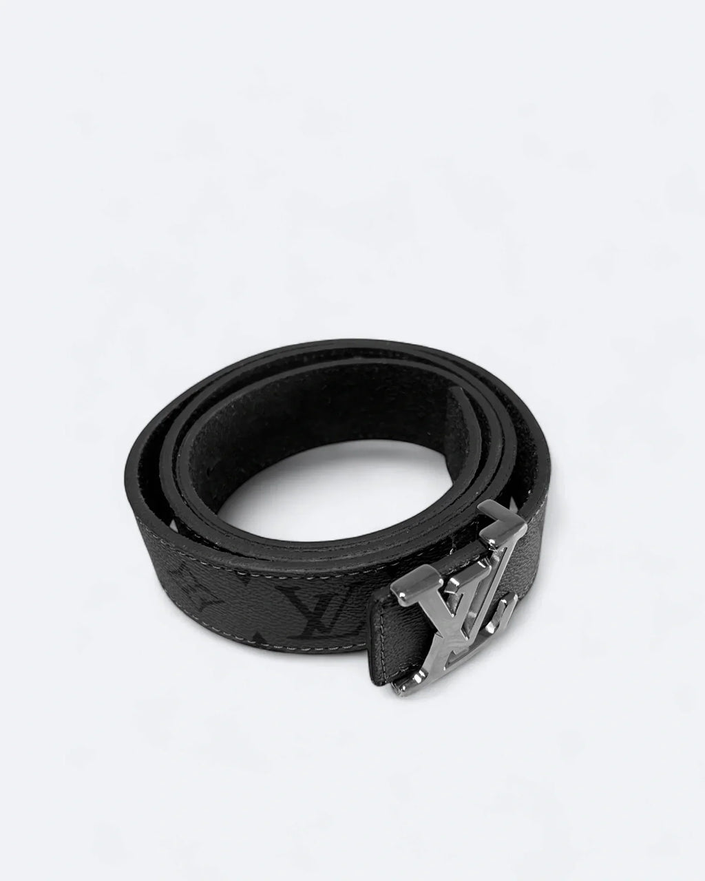 Louis Vuitton - LV Gray Pattern Belt - Silver