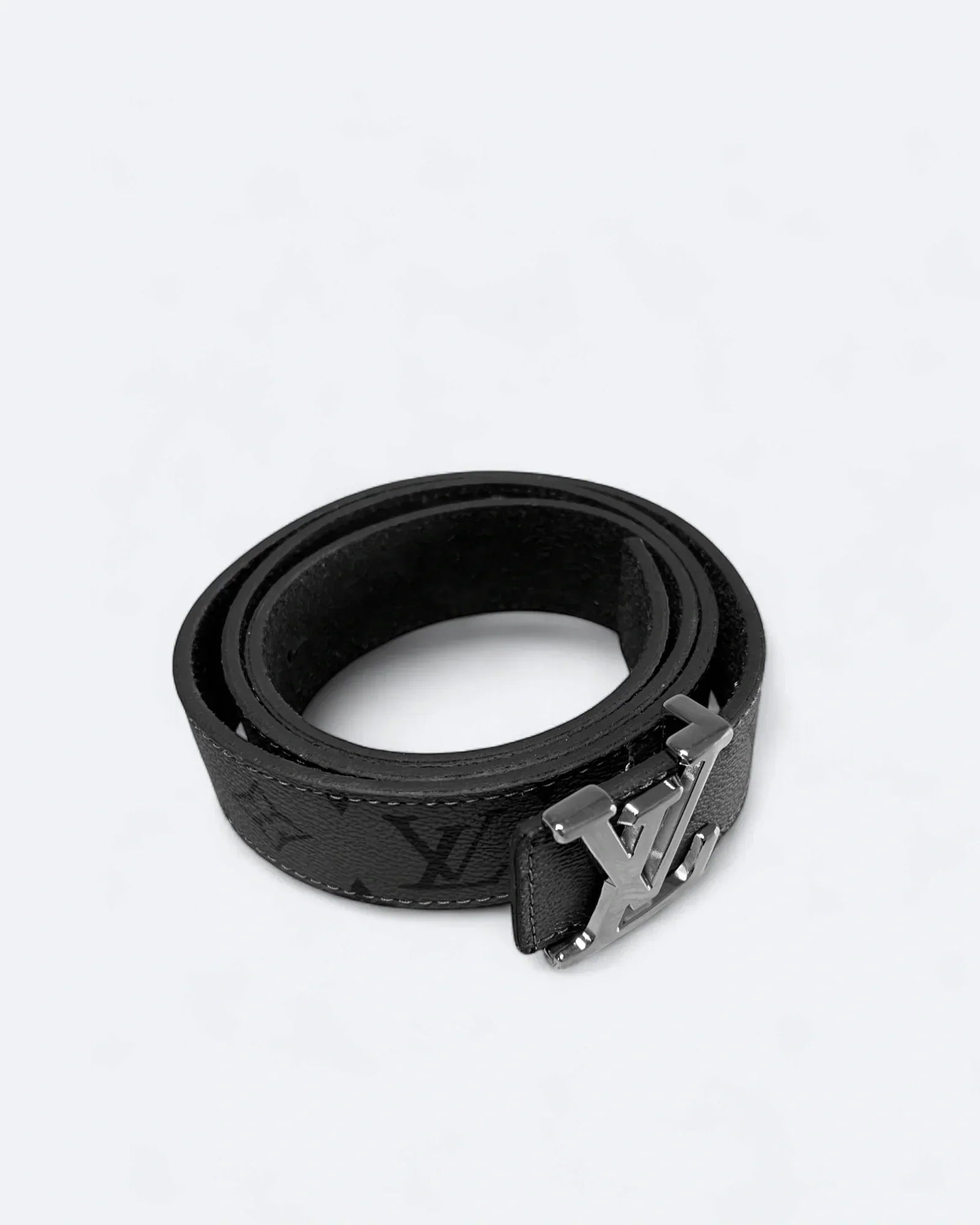 Louis Vuitton - LV Gray Pattern Belt - Silver